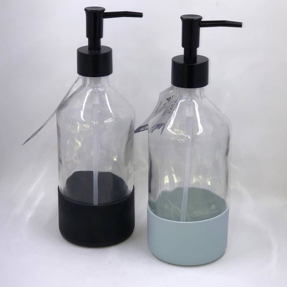 Target Other Target Bullseye Soap Dispenser Glass Pump Bottle Black